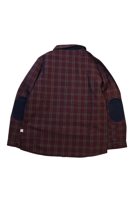 A Burgundy Long Sleeve Shirts from Les Enfantines in size 8Y for boy. (Back View)