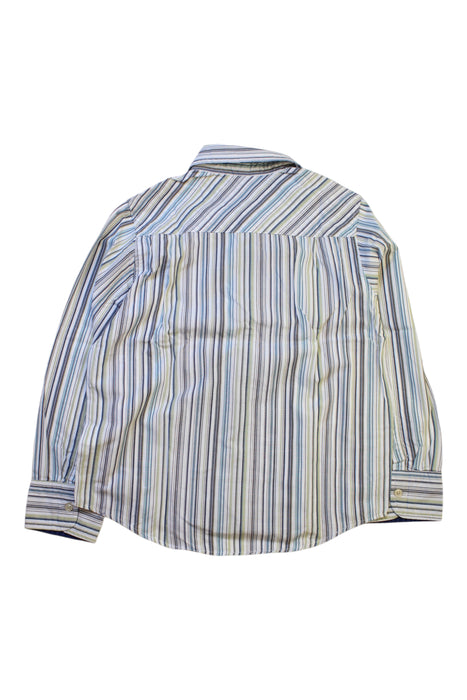 A Blue Long Sleeve Shirts from Little Mercerie in size 5T for boy. (Back View)