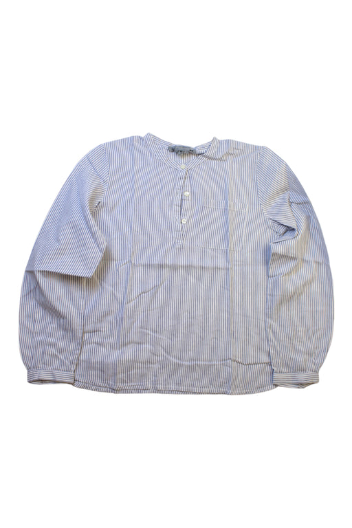 A Blue Long Sleeve Shirts from Bonpoint in size 8Y for boy. (Front View)