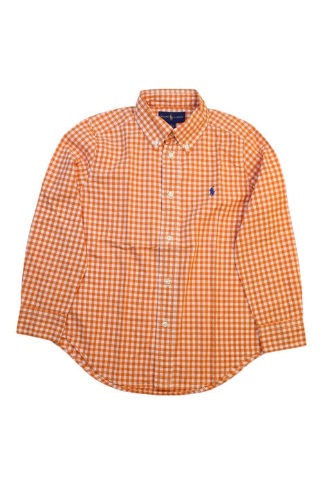 A Orange Long Sleeve Shirts from Ralph Lauren in size 6T for boy. (Front View)
