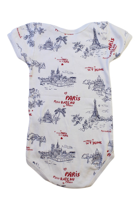 A White Short Sleeve Bodysuits from Petit Bateau in size 18-24M for neutral. (Back View)