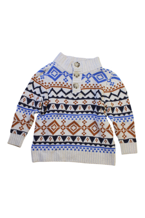 A Multicolour Buttoned Sweatshirts from Seed in size 2T for boy. (Front View)