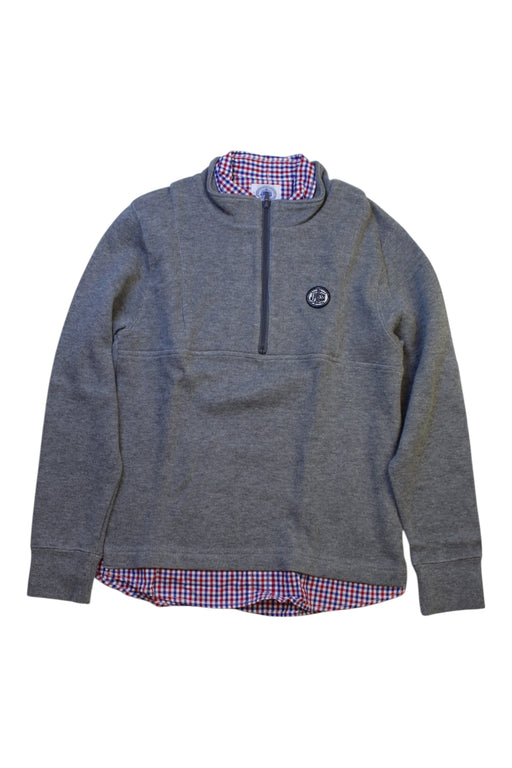 A Grey Zippered Sweatshirts from J.Press in size 8Y for boy. (Front View)