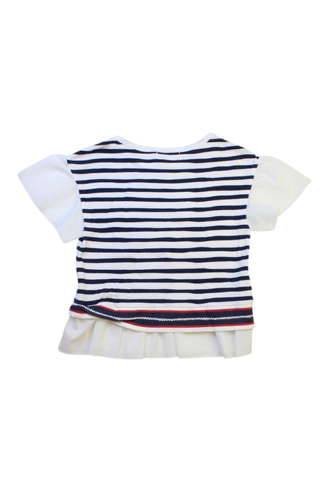 A Navy Short Sleeve Tops from Comme Ça Fille in size 4T for girl. (Back View)