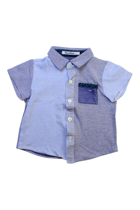 A Blue Short Sleeve Shirts from Familiar in size 3T for boy. (Front View)