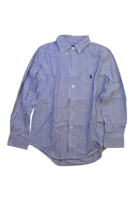 A Blue Long Sleeve Shirts from Polo Ralph Lauren in size 8Y for boy. (Front View)