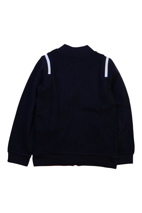 A Navy Zippered Sweatshirts from Jacadi in size 8Y for boy. (Back View)