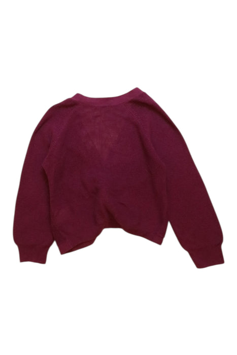 A Burgundy Knit Sweaters from Excuse My French in size 4T for girl. (Front View)