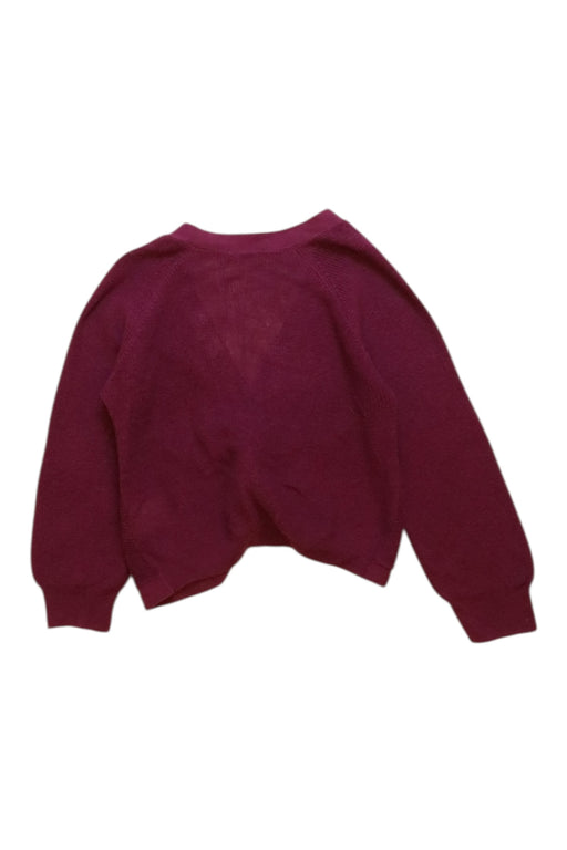 A Burgundy Knit Sweaters from Excuse My French in size 4T for girl. (Front View)