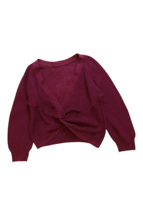 A Burgundy Knit Sweaters from Excuse My French in size 4T for girl. (Back View)