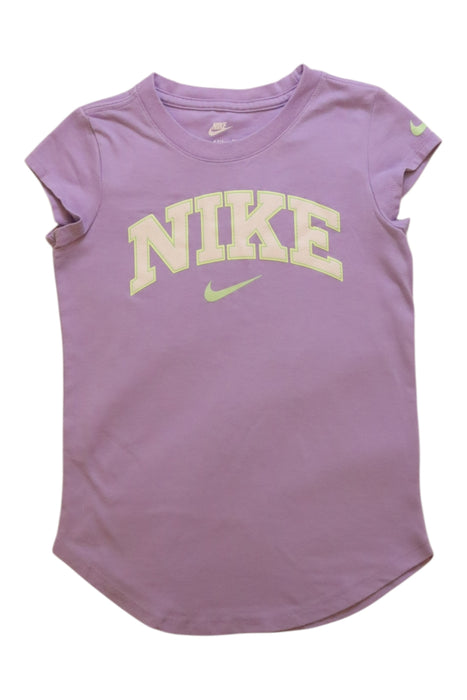 A Purple Short Sleeve T Shirts from Nike in size 5T for girl. (Front View)