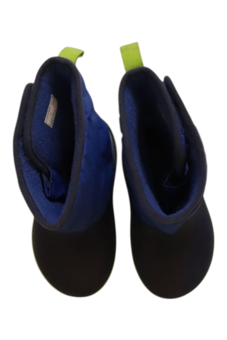 A Blue Winter Boots from Crocs in size 3T for boy. (Back View)