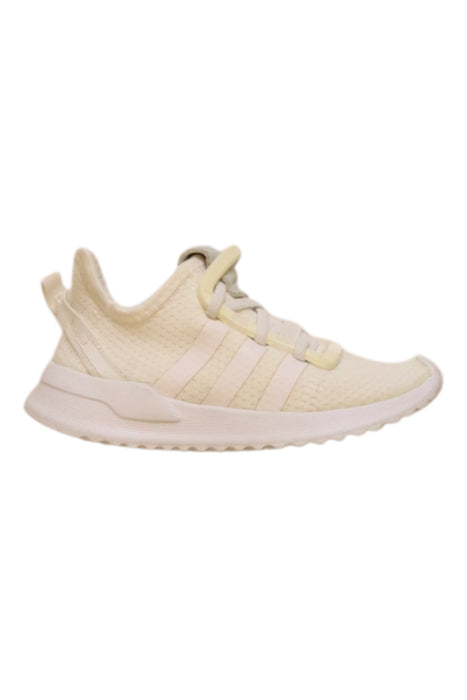 A Ivory Sneakers from Adidas in size 3T for boy. (Front View)