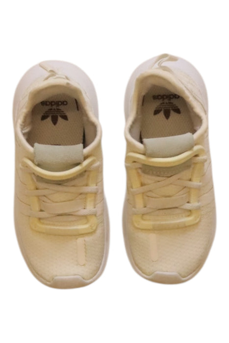 A Ivory Sneakers from Adidas in size 3T for boy. (Back View)