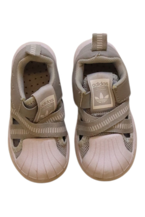 A Grey Sneakers from Adidas in size 3T for neutral. (Back View)