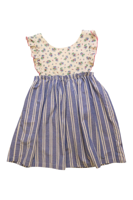 A Multicolour Sleeveless Dresses from Laranjinha in size 3T for girl. (Front View)