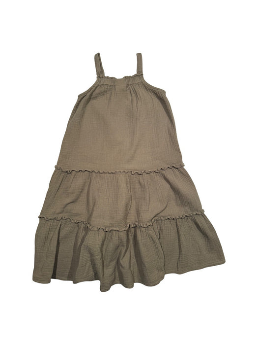A Brown Sleeveless Dresses from Seed in size 7Y for girl. (Back View)