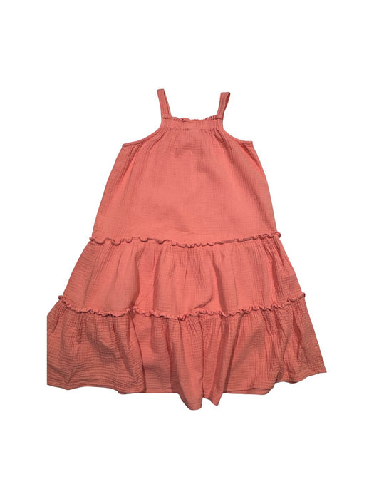 A Peach Sleeveless Dresses from Seed in size 7Y for girl. (Back View)
