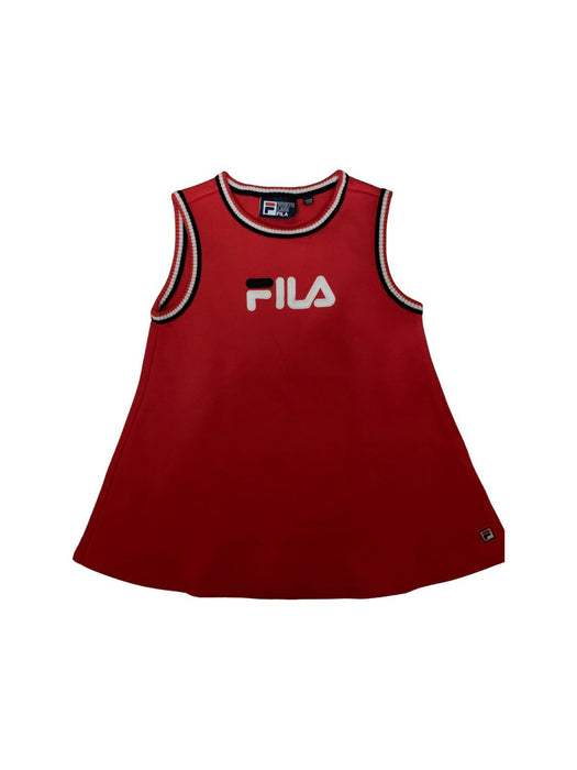 A Red Sleeveless Dresses from Fila in size 4T for girl. (Front View)