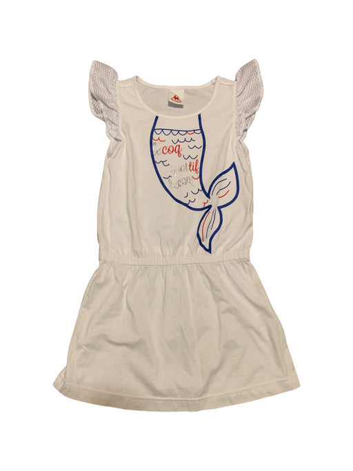 A White Sleeveless Dresses from Le Coq Sportif in size 6T for girl. (Front View)