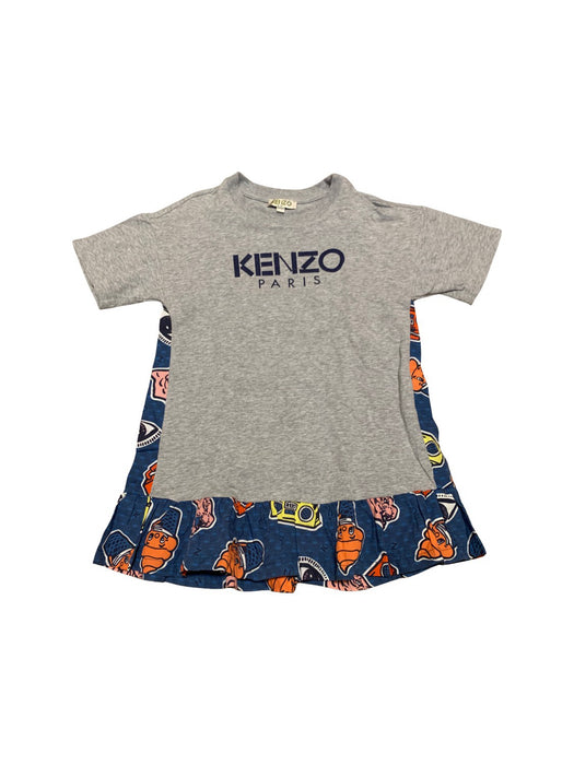 A Grey Short Sleeve Dresses from Kenzo in size 4T for girl. (Front View)