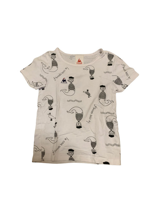 A White Short Sleeve T Shirts from Le Coq Sportif in size 5T for boy. (Front View)