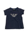 A Navy Short Sleeve T Shirts from Emporio Armani in size 6T for neutral. (Front View)