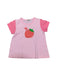 A Pink Short Sleeve T Shirts from Hot Biscuits Mikihouse in size 5T for girl. (Front View)