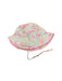 A Pink Sun Hats from Petit Bateau in size 12-18M for girl. (Front View)