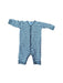 A Blue Onesies from Petit Bateau in size 0-3M for neutral. (Front View)