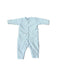 A Blue Onesies from Petit Bateau in size 0-3M for neutral. (Front View)