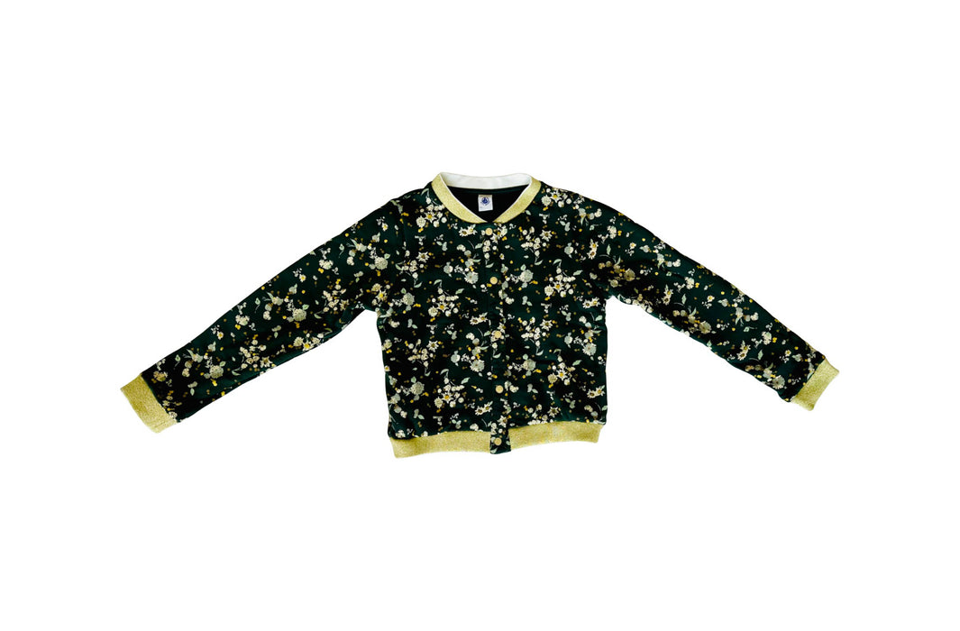 A Green Cardigans from Petit Bateau in size 10Y for girl. (Front View)