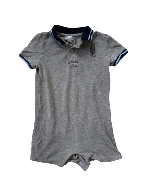 A Grey Short Sleeve Rompers from Ralph Lauren in size 12-18M for boy. (Front View)