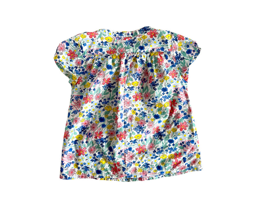 A Multicolour Short Sleeve Shirts from Petit Bateau in size 6T for girl. (Back View)