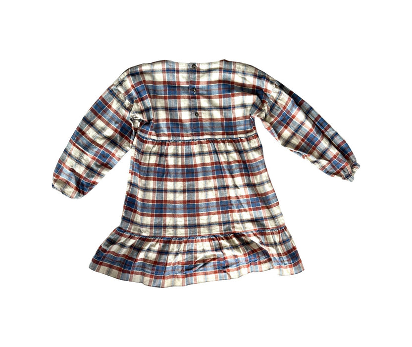 A Red Long Sleeve Dresses from Petit Bateau in size 10Y for girl. (Back View)