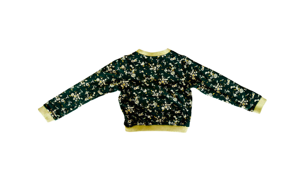 A Green Cardigans from Petit Bateau in size 10Y for girl. (Back View)