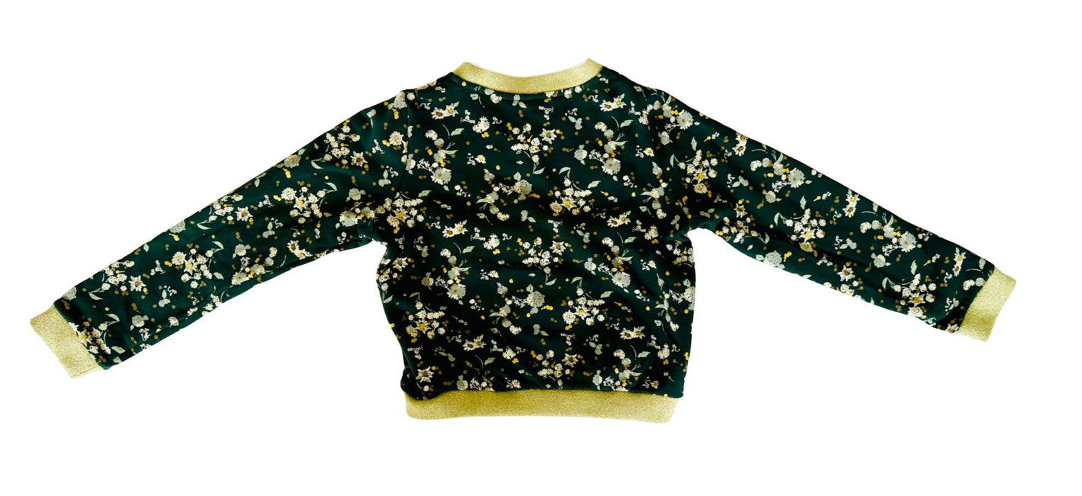 A Green Cardigans from Petit Bateau in size 10Y for girl. (Back View)