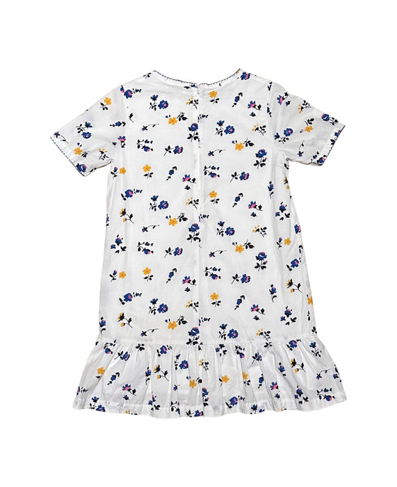 A White Short Sleeve Dresses from Petit Bateau in size 8Y for girl. (Back View)