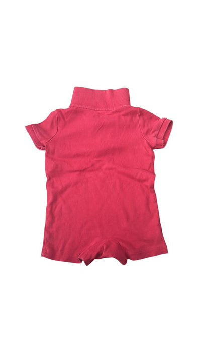 A Red Short Sleeve Rompers from Ralph Lauren in size 3-6M for neutral. (Back View)