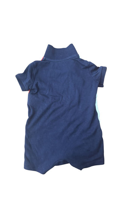 A Red Short Sleeve Rompers from Ralph Lauren in size 3-6M for neutral. (Back View)