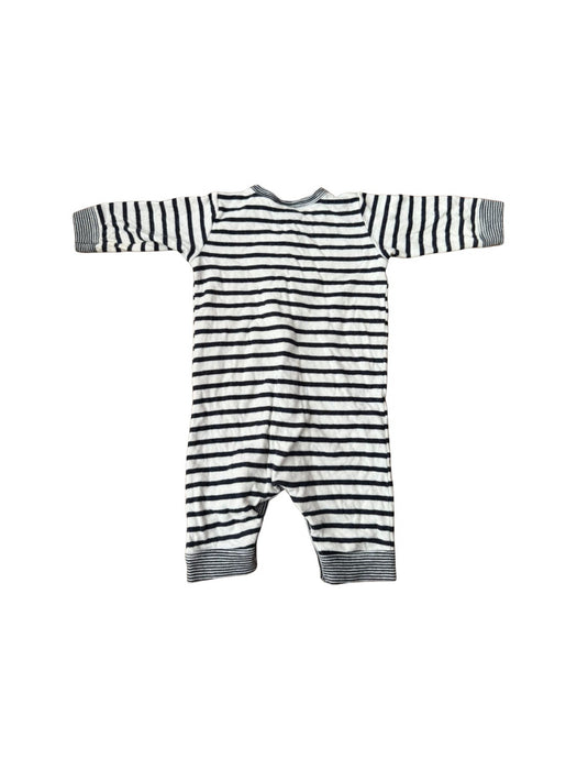 A Blue Onesies from Petit Bateau in size 0-3M for neutral. (Back View)
