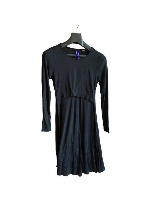 A Black Long Sleeve Dresses from Seraphine in size XS for maternity. (Front View)