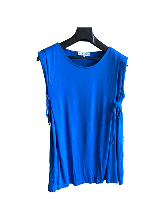A Blue Sleeveless Tops from Mayarya in size XS for maternity. (Front View)