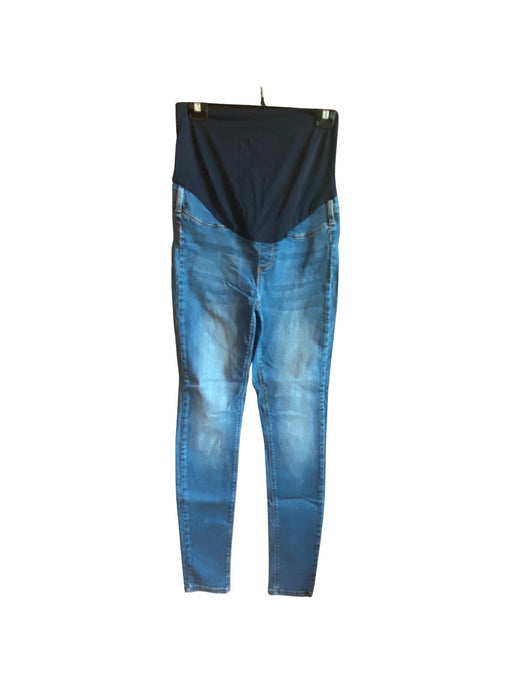 A Blue Jeans from Seraphine in size M for maternity. (Front View)