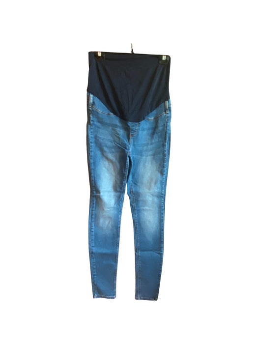 A Blue Jeans from Seraphine in size M for maternity. (Front View)