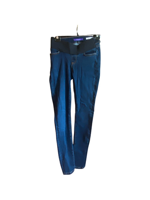 A Blue Jeans from Seraphine in size S for maternity. (Front View)