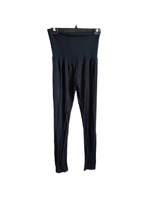 A Black Leggings from 010 Maternity in size L for maternity. (Front View)