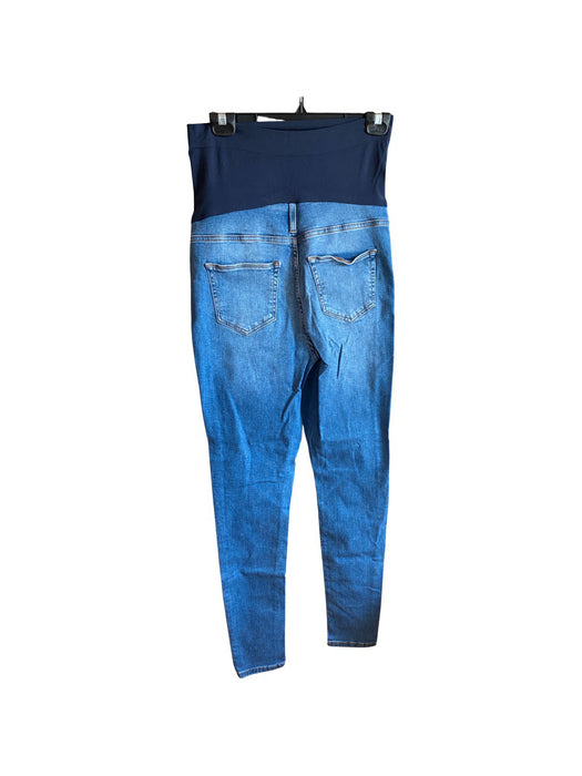 A Blue Jeans from Seraphine in size M for maternity. (Back View)