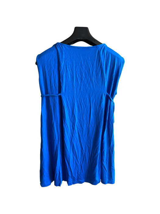 A Blue Sleeveless Tops from Mayarya in size XS for maternity. (Back View)