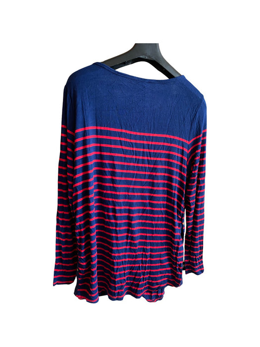 A Navy Long Sleeve T Shirts from Seraphine in size S for maternity. (Back View)